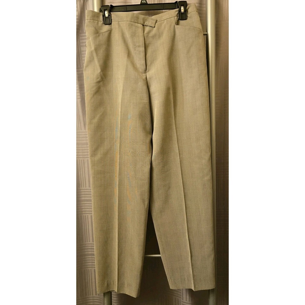 Ann Taylor Loft Pants Trousers Womens Size 12 Gray Glen Plaid Office Career FLAW